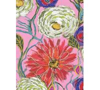 The Stillness Collection: Whispering Petal - 8.25 x 11 Hardcover Lined Journal with Original Floral Artwork by Laura Rhinehart