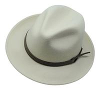 The Stoker - Sombrero de fieltro ligero de ala ancha, resistente al agua, estilo Fedora Trilby, Crudo, L