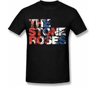 The_Stone_Roses_Waterfall_Short_Sleeve_tee T Shirt for Men Black XL