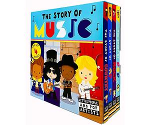 The Story of Music Little People and Pop Artists Series 4 Books Collection Box Set by Little Tiger (Pop, Rock, Rap & Country)