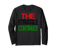 The Struggle Continues RBG Rojo Negro & Verde Negro Orgullo Manga Larga