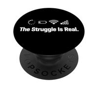 The Struggle is Real Loading Low Battery Débil WiFi Low Bars PopSockets PopGrip Adhesivo