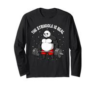 The Struggle Is Real Panda Gym Strength Manga Larga