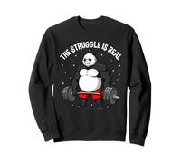 The Struggle Is Real Panda Gym Strength Sudadera