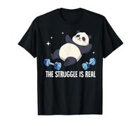 The Struggle Is Real Panda Workout Humor Camiseta