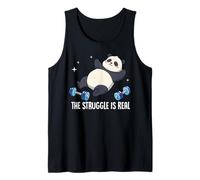 The Struggle Is Real Panda Workout Humor Camiseta sin Mangas