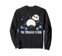 The Struggle Is Real Panda Workout Humor Sudadera