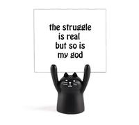 The Struggle is Real Quotes - Soporte para notas, diseño de gato negro