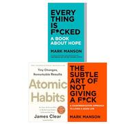 The Subtle Art of Not Giving a F*ck, Everything is F*cked, Atomic Habits 3 Books Set