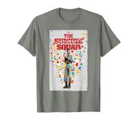 The Suicide Squad Polkadot Man Poster Camiseta, Hombre, Verde Militar Jaspeado, M