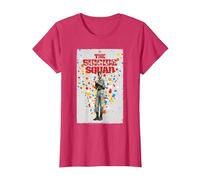 The Suicide Squad Polkadot Man Poster Camiseta, Mujer, Rojo Jaspeado, M