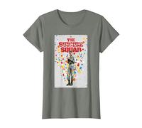 The Suicide Squad Polkadot Man Poster Camiseta, Mujer, Verde Militar Jaspeado, M
