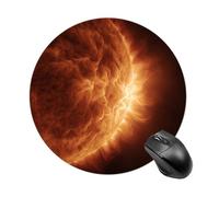 The Sun - Alfombrilla de mouse redonda para computadora, impermeable, con base de goma antideslizante, alfombrilla de mouse para laptop y oficina, 20 cm