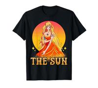 The Sun Tarot Anime Girl Estética Kawaii Dibujos Animados Astrología Camiseta