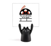 The Sun Will Shine Again Art Deco Fashion Memo Holder Cartoon Black Cat Stand Decoración