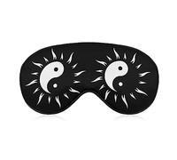 The Sun Yin Yang - Antifaz para dormir con los ojos vendados y correa ajustable, bloquea la luz nocturna, siesta de viaje para hombres y mujeres