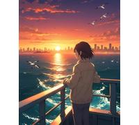 The Sunset Ferry: 180-Page Dotted Grid Journal for Horizons, Memories & Future Plans (7.5" x 9.25")