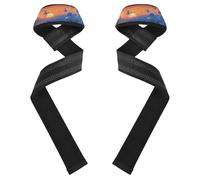 The Sunset over The Blue Sea Of Flowers Fitness Lifting Straps - Par de correas acolchadas de neopreno de 26 pulgadas para levantamiento de potencia, entrenamiento de fuerza, culturismo