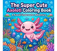 The Super Cute Axolotl Coloring Book: A Kawaii Underwater Coloring Adventure for Kids, Teens, and Adults Featuring Adorable Axolotls, Magical Water Gardens, and Relaxing Whimsical Scenes