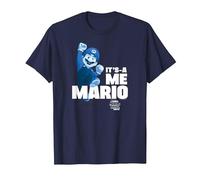 The Super Mario Bros. Movie It’s-a Me Mario Portrait Camiseta, Hombre, Azul Marino, 6XL