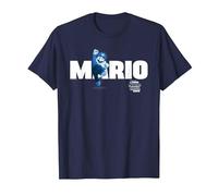 The Super Mario Bros. Movie Mario Banner Camiseta, Hombre, Azul Marino, L