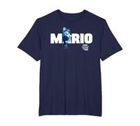 The Super Mario Bros. Movie Mario Banner Camiseta, Hombre Tallas Grandes, Azul Marino, 5X Alto