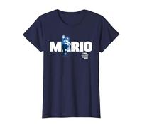 The Super Mario Bros. Movie Mario Banner Camiseta, Mujer, Azul Marino, S