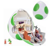 El Set de Juego Huevo de Yoshi de la película Super Mario Galaxy con Minifiguras de 3,8 cm, con Licencia Oficial de Jakks Pacific, Incluye Figuras de 4 cm y Mario de Fuego Exclusivo