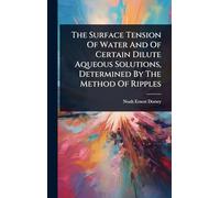 The Surface Tension Of Water And Of Certain Dilute Aqueous Solutions, Determined By The Method Of Ripples
