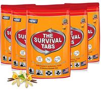 The Survival Tabs 120 comprimidos para 10 días de supervivencia de emergencia. Comidas listas para comer para viajes, acampadas, navegación, ciclismo y caza. Sin gluten ni OMG. 25 años de vida