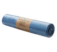 The Sustainable People 25 Bolsas de basura recicladas 120 L | Certificado Blue Angel, Mín. 90% reciclado post-consumo (PE), Film 30 μm, Ideal para residuos ligeros, 70 x 110 cm