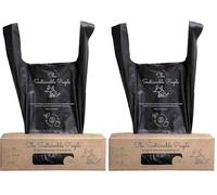 The Sustainable People, Bolsas para excrementos de Perro TSP biodegradables, 100% compostables y biodegradables (no OXO), 1 Rollo Grande (160 Bolsas, con asa) (Paquete de 2)