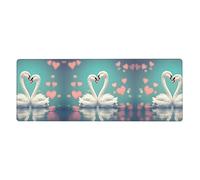 The Swan in Love - Alfombrilla extragrande para teclado y mouse, 12 x 31.5 pulgadas, satisface las necesidades de oficina, juegos y estudio, creando una experiencia de escritorio cómoda y eficiente.