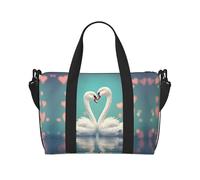 The Swan in Love - Bolsa de viaje ligera para hombres y mujeres, bolsa de viaje impermeable para viajes de fin de semana al gimnasio