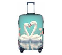 The Swan In Love - Funda para equipaje lavable, resistente a los arañazos, para equipaje de 18 a 32 pulgadas, Blanco, M