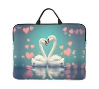 The Swan in Love - Funda para portátil (16.5 x 12.2 pulgadas), carcasa protectora anticolisión, diseño portátil