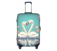The Swan in Love - Fundas para maletas a prueba de arañazos y polvo con diseño personalizado para viajes, negocios y uso al aire libre, White, L
