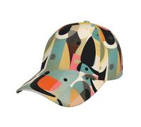 The Swan in Love Gorra de béisbol de tamaño ajustable para correr, entrenamientos y actividades al aire libre durante todas las estaciones, Gato de arte moderno de mediados de siglo, talla única