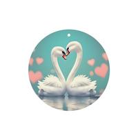 The Swan in Love - Juego de 4 ambientadores para coche, con aroma a lavanda, para el interior del vehículo, decoración de fragancia impresa de doble cara para el armario del hogar y el coche