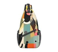 The Swan in Lovepatterned - Bolsa de lona unisex para viajes, senderismo, escalada, correr, ciclismo., Gato de arte moderno de mediados de siglo, Talla única