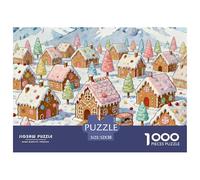 The Sweet Winter Dream of Candy Pueblo (1) 1000 Piezas Jigsaw Divertidos DecoracióN Familiar Jigsaw Juegos Educativos para Regalo 52x38cm/1000pcs