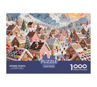 The Sweet Winter Dream of Candy Pueblo (2) 1000 Piezas Jigsaw Divertidos DecoracióN Familiar Jigsaw Juegos Educativos para Regalo 70x50cm/1000pcs