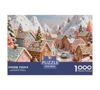 The Sweet Winter Dream of Candy Pueblo (3) 1000 Piezas Jigsaw Divertidos Actividades Familiares Jigsaw Juegos Educativos para Adultos 38x26cm/1000pcs