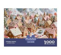 The Sweet Winter Dream of Candy Pueblo (4) 1000 Piezas Jigsaw Clásico DecoracióN Familiar Jigsaw Juegos Educativos para Regalo 52x38cm/1000pcs