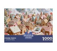 The Sweet Winter Dream of Candy Pueblo (4) 1000 Piezas Jigsaw Divertidos DecoracióN Familiar Jigsaw Desafíos Difíciles para Familiares Y Amigos 38x26cm/1000pcs