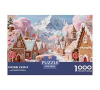 The Sweet Winter Dream of Candy Pueblo (5) 1000 Piezas Jigsaw Colorido Actividades Familiares Jigsaw Juegos Educativos para Adultos 38x26cm/1000pcs