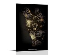 The Sword Coast Map Poster Pintura Decorativa Lienzo Arte de Pared Salón Póster Dormitorio Pintura, Arte de Pared Impresión de Imagen Moderna Decoración de Habitación Familiar 08 x 12 Pulgadas (20 x