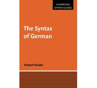 The Syntax of German (Cambridge Syntax Guides)