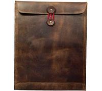 The Tannery Portadocumentos y portadocumentos de cuero de plena flor hechos a mano Carpeta para archivos de documentoS | Organizador Profesional para Oficina y Trabajo (Marrón Oscuro)