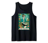 The Teacher Tarot Card Skeleton Vintage Classroom Halloween Camiseta sin Mangas